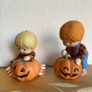 Enesco Country Cousins Katie & Scooter on Seesaw vintage collectible 1980 decor